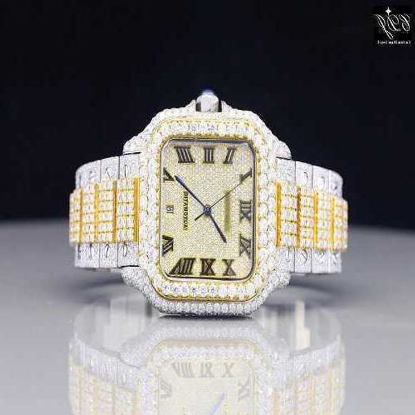 lvwo manufacturer direct moissanite diamond stainls steel bling ice out luxury diamond hip hop two tone watch, Silver
lvwo manufacturer direct moissanite diamond stainls steel bling ice out luxury diamond hip hop two tone watch, Silver