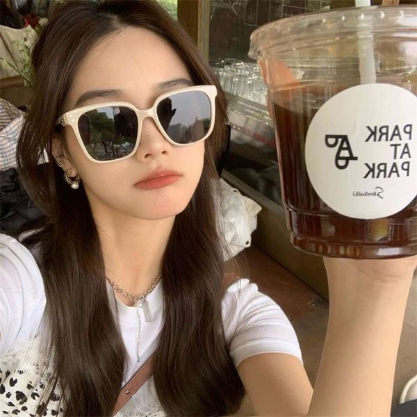 item title gm sunglasses for women high end summer tide milky white glasses that can protect against, White;black
item title gm sunglasses for women high end summer tide milky white glasses that can protect against, White;black