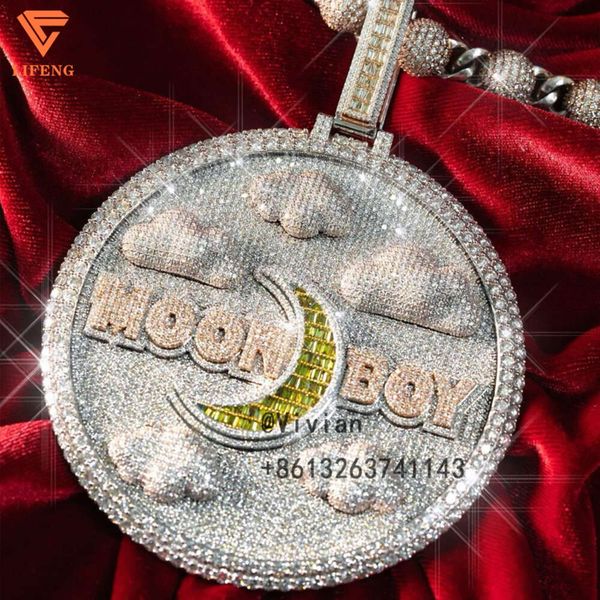 custom big round 3d moissanite pendant sier letters moissanite diamond pendant for man, Silver
custom big round 3d moissanite pendant sier letters moissanite diamond pendant for man, Silver
