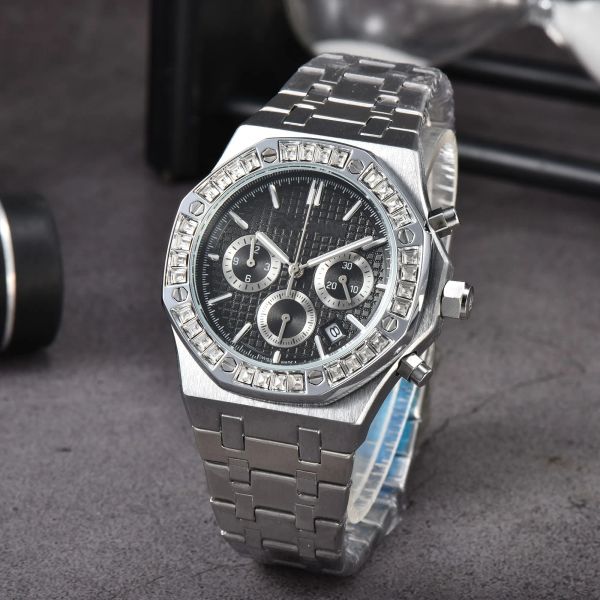 2023 quartz movement luxury watch gold stainless steel royal six pointer multifunctional ribbon diamond calendar dial, Slivery;brown
2023 quartz movement luxury watch gold stainless steel royal six pointer multifunctional ribbon diamond calendar dial, Slivery;brown