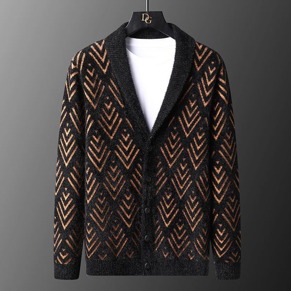 men's sweaters diamond striped cardigan mens fashion knitted sweater men winter brand autumn jersey navidad hombre 230828, White;black
men's sweaters diamond striped cardigan mens fashion knitted sweater men winter brand autumn jersey navidad hombre 230828, White;black