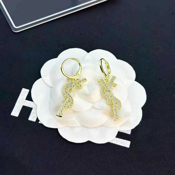 designer earrings sl luxury fashion light letter full diamond pendant earrings temperament embedding accessories jewelry, Golden
designer earrings sl luxury fashion light letter full diamond pendant earrings temperament embedding accessories jewelry, Golden