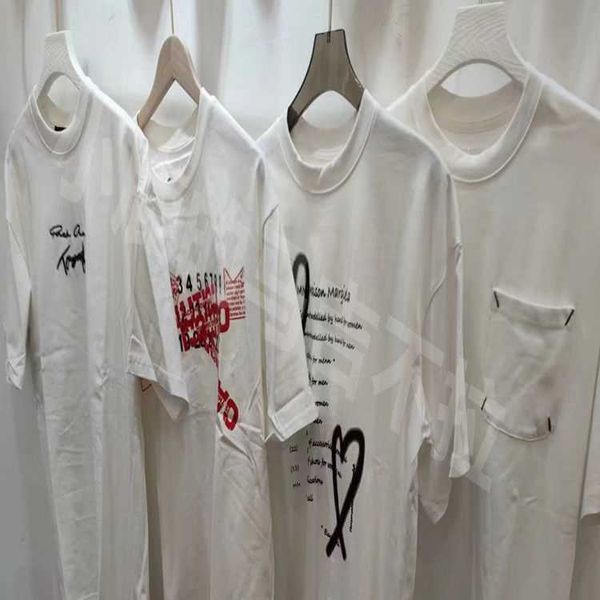 designer t shirt margielas mm6 tested short sleeve men's and women's loose pocket love rubber stripes small fashion brand couple t, White;black
designer t shirt margielas mm6 tested short sleeve men's and women's loose pocket love rubber stripes small fashion brand couple t, White;black