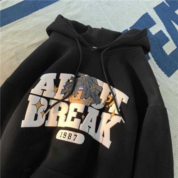 sweater men's american fashion brand ins cartoon print autumn and winter hoodie youth plush coat for outer wear, Black
sweater men's american fashion brand ins cartoon print autumn and winter hoodie youth plush coat for outer wear, Black