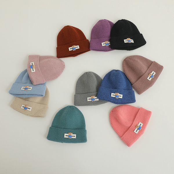 m632 new autumn winter baby kids knitted hat solid color cartoon bear cap children skull beanies boys girls warm hats, Yellow
m632 new autumn winter baby kids knitted hat solid color cartoon bear cap children skull beanies boys girls warm hats, Yellow