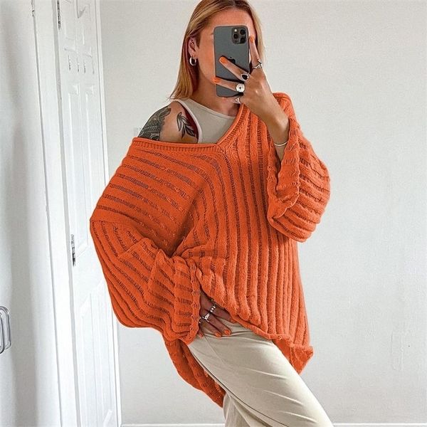 womens sweaters vneck oversized sweater long sleeve hollow out striped knit winter trend casual loose pullover 230826, White;black
womens sweaters vneck oversized sweater long sleeve hollow out striped knit winter trend casual loose pullover 230826, White;black