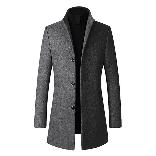 men's jackets autumn winter solid color long sleeved standcollar trench coats fashion classical single breasted overcoat woolen coat 23, Black;brown
men's jackets autumn winter solid color long sleeved standcollar trench coats fashion classical single breasted overcoat woolen coat 23, Black;brown