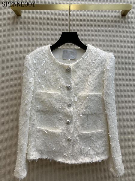 womens jackets spenneooy fashion spring autumn vintage white color jacket coat long sleeve button pockets sequin straight 230828, Black;brown
womens jackets spenneooy fashion spring autumn vintage white color jacket coat long sleeve button pockets sequin straight 230828, Black;brown