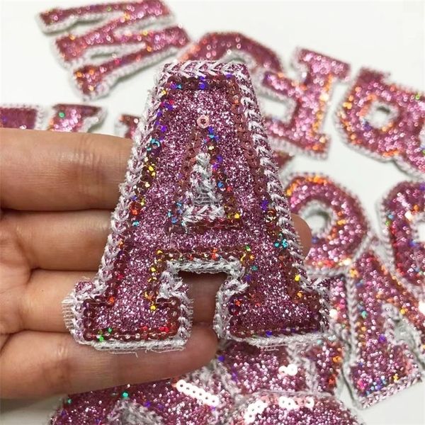 bag parts accessories 1pc pink sequins letter alphabet patch for clothes iron on garment repair embroidered applique patches 230826, Black
bag parts accessories 1pc pink sequins letter alphabet patch for clothes iron on garment repair embroidered applique patches 230826, Black