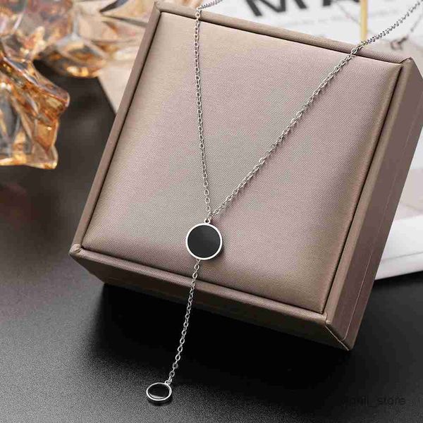 pendant necklaces necklaces tassel pendants chain choker fashion necklaces for women jewelry unusual wedding gifts r230828, Silver