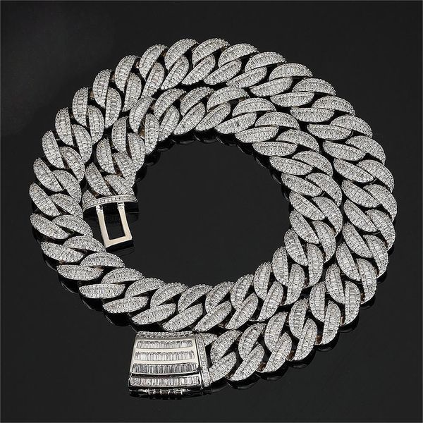luxury flawless vvs moissanite baguette chain hip hop necklace iced out diamond gold miami cuban link bracelet, Silver
luxury flawless vvs moissanite baguette chain hip hop necklace iced out diamond gold miami cuban link bracelet, Silver