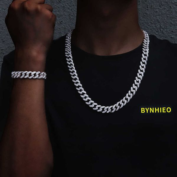 strands 13mm hip hop miami curb cuban chain necklace golden iced out rhinestones cz rapper link silver color necklaces men jewelry 230613, Black
strands 13mm hip hop miami curb cuban chain necklace golden iced out rhinestones cz rapper link silver color necklaces men jewelry 230613, Black