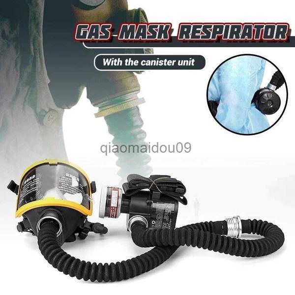 Image of Protective Clothing Gas Mask Respirator System Respirator Face Mask Protective Electric Constant Current Air Supply Full Face Mask Workplace Safety HKD230825