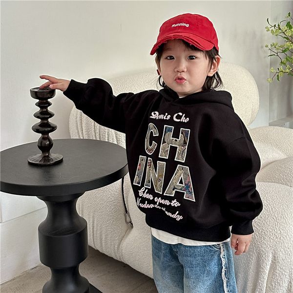 boys letter embroidery sweatshirt kids hooded long sleeve sports pullover fashion autumn children loose wide-legged jeans z3703, Black
boys letter embroidery sweatshirt kids hooded long sleeve sports pullover fashion autumn children loose wide-legged jeans z3703, Black