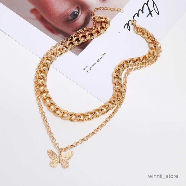 pendant necklaces lats multilayer pendant butterfly necklace for women gold color fashion chain choker necklaces jewelry r230828, Silver
pendant necklaces lats multilayer pendant butterfly necklace for women gold color fashion chain choker necklaces jewelry r230828, Silver