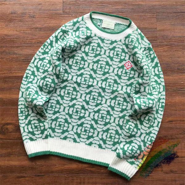 men's sweaters green casablanca jacquard sweater men women casual oversized 1 quality sweatshirts 230828, White;black
men's sweaters green casablanca jacquard sweater men women casual oversized 1 quality sweatshirts 230828, White;black