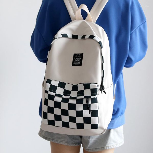 designer backpack, women's fashion classic style, light color checkerboard backpack, women's fashion junior high school student ca
designer backpack, women's fashion classic style, light color checkerboard backpack, women's fashion junior high school student ca