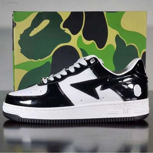 bathing apes designer casual shoes for men women bapestars sk8 sta low sneakers canvas fashion patent leather flat sneaker womens mens train, Black
bathing apes designer casual shoes for men women bapestars sk8 sta low sneakers canvas fashion patent leather flat sneaker womens mens train, Black