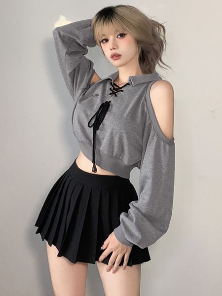 women's hoodies sweatshirts deeptown y2k vintage gray cropped hoodies women harajuku off shoulder sweatshirts korean loose casual chic, Black
women's hoodies sweatshirts deeptown y2k vintage gray cropped hoodies women harajuku off shoulder sweatshirts korean loose casual chic, Black