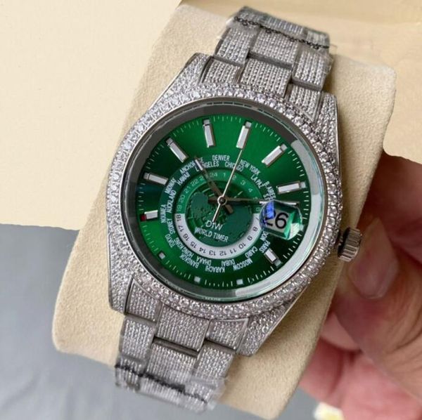 full diamond watch mens automatic mechanical watches 41mm with diamond-studded steel bracelet fashion business wristwatch montre de luxe bli, Slivery;brown
full diamond watch mens automatic mechanical watches 41mm with diamond-studded steel bracelet fashion business wristwatch montre de luxe bli, Slivery;brown