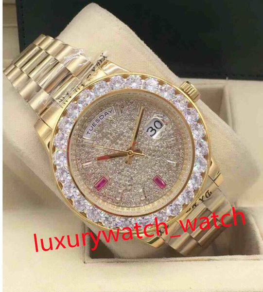 with box diamond watch 43mm iced out watchs day-date automatic sapphire men multicolor case stainless multicolors dial big diamonds men watc, Slivery;brown
with box diamond watch 43mm iced out watchs day-date automatic sapphire men multicolor case stainless multicolors dial big diamonds men watc, Slivery;brown