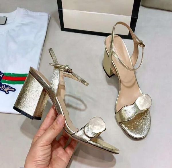 fashion summer sandals designer leather women's high heels metal buckle large office red shoes, Black
fashion summer sandals designer leather women's high heels metal buckle large office red shoes, Black