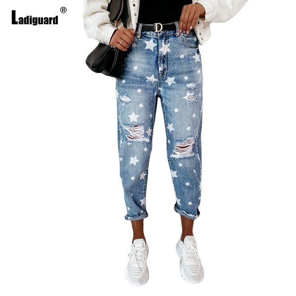 jeans ladiguard star printed women jeans demin pants slim bottom mid waist femme hole ripped jeans womens autumn denim trousers, Blue
jeans ladiguard star printed women jeans demin pants slim bottom mid waist femme hole ripped jeans womens autumn denim trousers, Blue