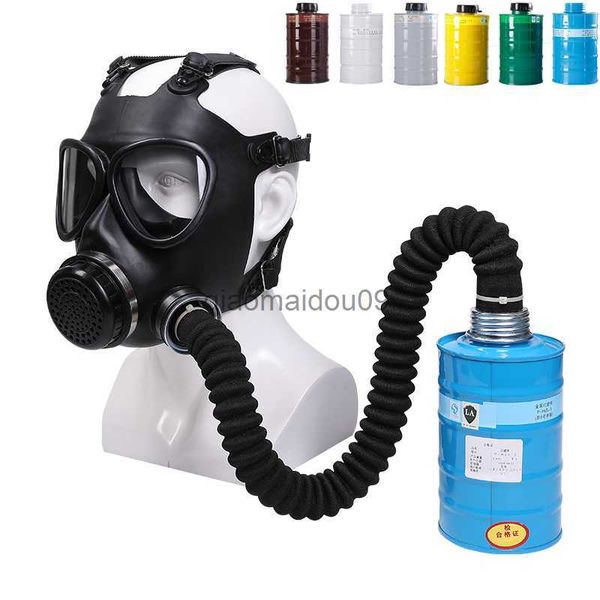 Image of Protective Clothing 87 Black Multipurpose Full Gas Mask Respirator Painting Spray Pesticide Natural Rubber Mask Chemical Prevention Mask Work Safety HKD230825