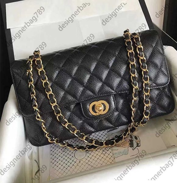10a designer shoulder classic plaid flap cf caviar handbag gold silver chain leather double letter solid color buckle square stripe lady 19
10a designer shoulder classic plaid flap cf caviar handbag gold silver chain leather double letter solid color buckle square stripe lady 19