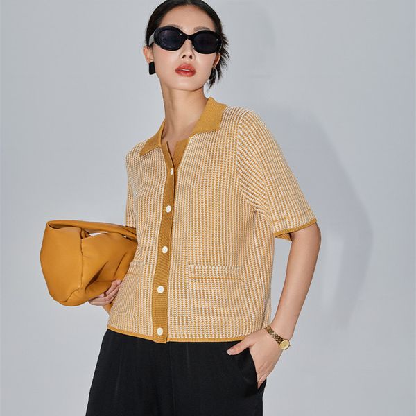 womens knits tees naizaiga jacquard polocoolar short sleeve yellow blut loose fitting mulberry silk cotton blending summer women cardigans j, White
womens knits tees naizaiga jacquard polocoolar short sleeve yellow blut loose fitting mulberry silk cotton blending summer women cardigans j, White