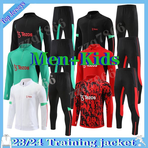 23 24 rashford tracksuits man utd kids long sleeve pull zipper training suit men b.fernandes mount football training kit jogging sets, Black
23 24 rashford tracksuits man utd kids long sleeve pull zipper training suit men b.fernandes mount football training kit jogging sets, Black