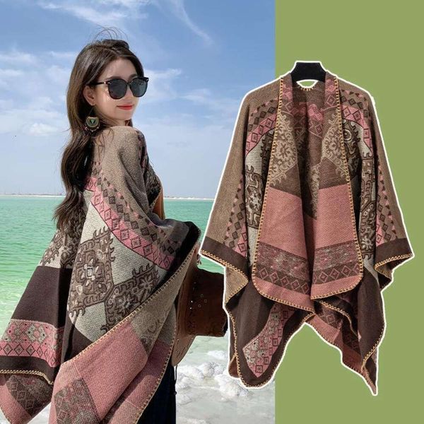 autumn and wrap winter ethnic style shawl women thick warm imitation cashmere scarf loose large size travel, Blue;gray
autumn and wrap winter ethnic style shawl women thick warm imitation cashmere scarf loose large size travel, Blue;gray