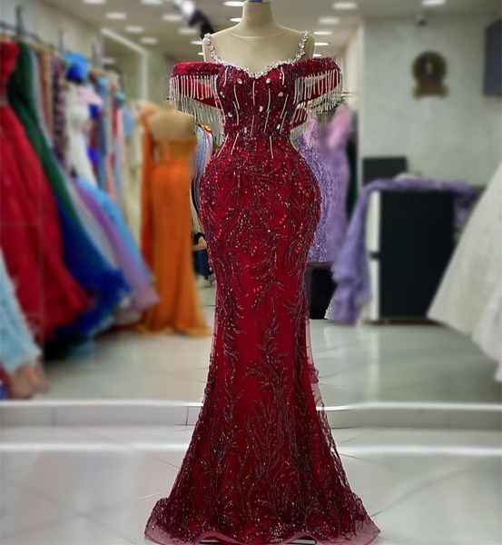 2023 august aso ebi dark red mermaid prom dress pearls crystals evening formal party second reception birthday engagement gowns dresses robe, Black
2023 august aso ebi dark red mermaid prom dress pearls crystals evening formal party second reception birthday engagement gowns dresses robe, Black