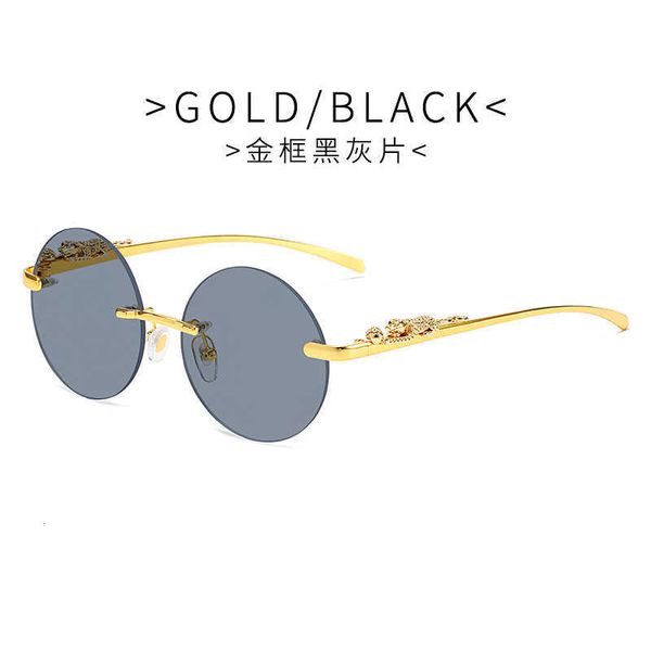 fashion designer cool sunglasses 2023 new kajia leopard head round rimless female street p fashion trend glasses m, White;black
fashion designer cool sunglasses 2023 new kajia leopard head round rimless female street p fashion trend glasses m, White;black