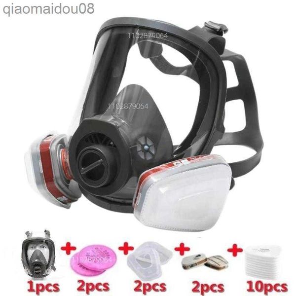 Image of Protective Clothing 6800 Gas Mask Acid/Organic/Ammonia Full Face Mask Respirator Paint Chemical Pesticide Laboratory Anti-dust Multifunction Filters HKD230826