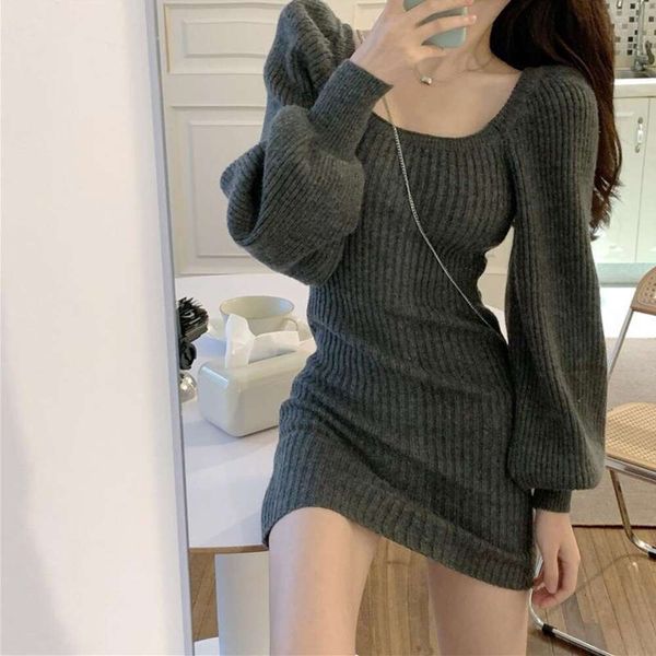babes wear womens clothes square neck sweater dress autumn and winter style pure lust hip skirt short, White;black
babes wear womens clothes square neck sweater dress autumn and winter style pure lust hip skirt short, White;black