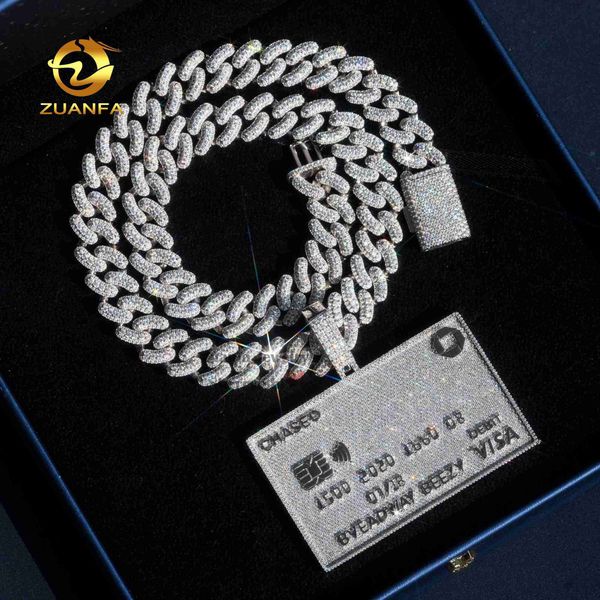 miami cuban chain hip hop jewelry 925 sterling silver hip hop vvs moissanite diamond custom credit card pendant
miami cuban chain hip hop jewelry 925 sterling silver hip hop vvs moissanite diamond custom credit card pendant