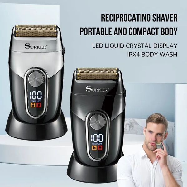 electric shavers surker shaver for men wet dry foil net household travel beard trimmer usb waterproof razor 230828 
electric shavers surker shaver for men wet dry foil net household travel beard trimmer usb waterproof razor 230828