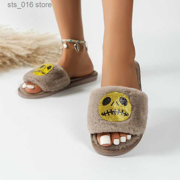 slippers women's halloween flat heels fur slippers 2023 winter crystal decor soft sole slippers woman warm indoor bedroom fluffy slippe, Black
slippers women's halloween flat heels fur slippers 2023 winter crystal decor soft sole slippers woman warm indoor bedroom fluffy slippe, Black