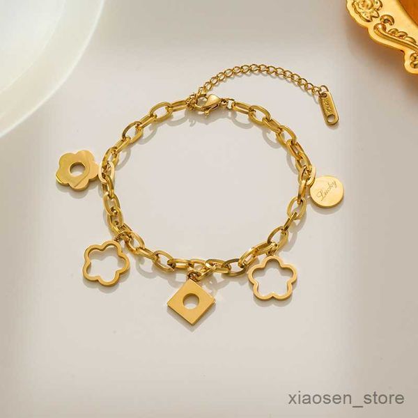 bracelets chain creative hollow plant five flower bracelet women's titanium steel waterproof jewelry r230828, Golden;silver
bracelets chain creative hollow plant five flower bracelet women's titanium steel waterproof jewelry r230828, Golden;silver