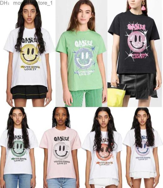 designer t shirt summer smiling face print ganni women tshirt tee men advanced design ksar, White
designer t shirt summer smiling face print ganni women tshirt tee men advanced design ksar, White