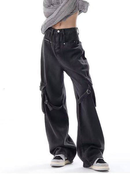 womens jeans zhisilao pocket wide leg for women harajuku loose high waist full length denim pants streetwear 230826, Blue
womens jeans zhisilao pocket wide leg for women harajuku loose high waist full length denim pants streetwear 230826, Blue