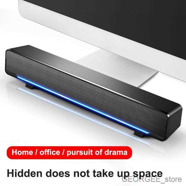 Image of Portable Speakers Computer Speaker Wired Powerful Bar Stereo Bass Speaker Surround Sound Box For Laptop Phone MP4 In Stock R230828