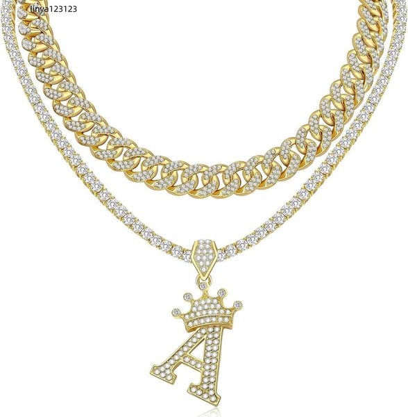 wfyou cuban link chain for women crown gold initial pendant necklace 18k gold plated alphabet letter pendant choker hip hop diamond chain cu, Golden;silver
wfyou cuban link chain for women crown gold initial pendant necklace 18k gold plated alphabet letter pendant choker hip hop diamond chain cu, Golden;silver