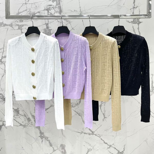 womens knits tees women hollow out knit cardigan runway chic gold single breasted oneck long sleeve slim lady soft shoulder pad jacket 2308, White
womens knits tees women hollow out knit cardigan runway chic gold single breasted oneck long sleeve slim lady soft shoulder pad jacket 2308, White