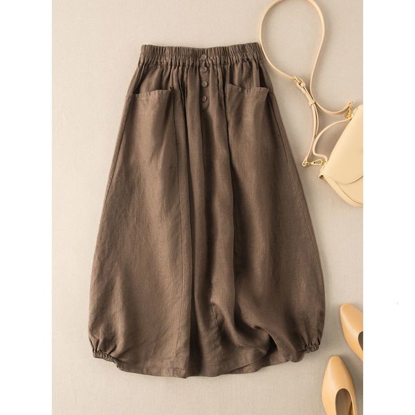 skirts summer imitation linen retro skirt female midlength highwaisted aline thin literary temperament large size 230828, Black
skirts summer imitation linen retro skirt female midlength highwaisted aline thin literary temperament large size 230828, Black