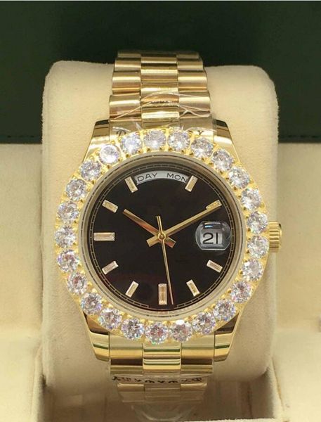 43mm men's mechanical watch mens diamond watches mens stainless steel folding buckle sport waterproof business wristwatch montre de lux, Slivery;brown
43mm men's mechanical watch mens diamond watches mens stainless steel folding buckle sport waterproof business wristwatch montre de lux, Slivery;brown