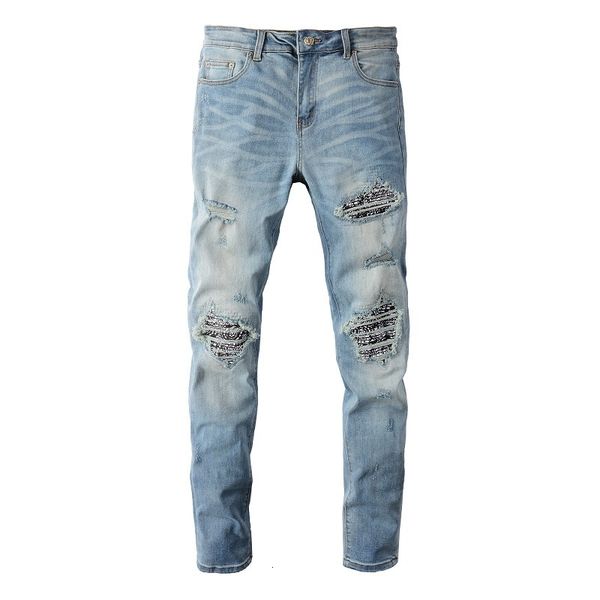 mens jeans distressed denim moustache ribs patchwork slim fit damaged holes stretch ripped 230828, Blue
mens jeans distressed denim moustache ribs patchwork slim fit damaged holes stretch ripped 230828, Blue