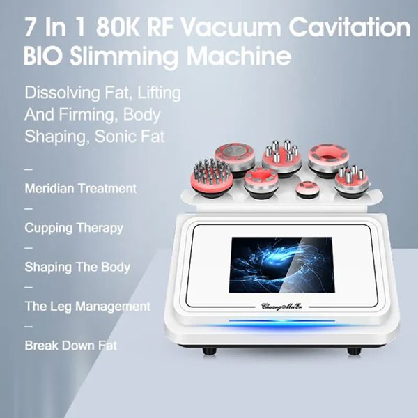 

7 in 1 slimming machine vacuum 80k cavitation lipo laser radio frequency rf liposuction fat ultrasonic body shaping device skin firming syst