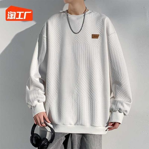 american style sweatshirt men's spring and autumn loose textured high-end youth trendy brand round neck bottom top, Black
american style sweatshirt men's spring and autumn loose textured high-end youth trendy brand round neck bottom top, Black